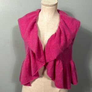 Minnie Rose Pink Cashmere Sweater Cardigan size XS